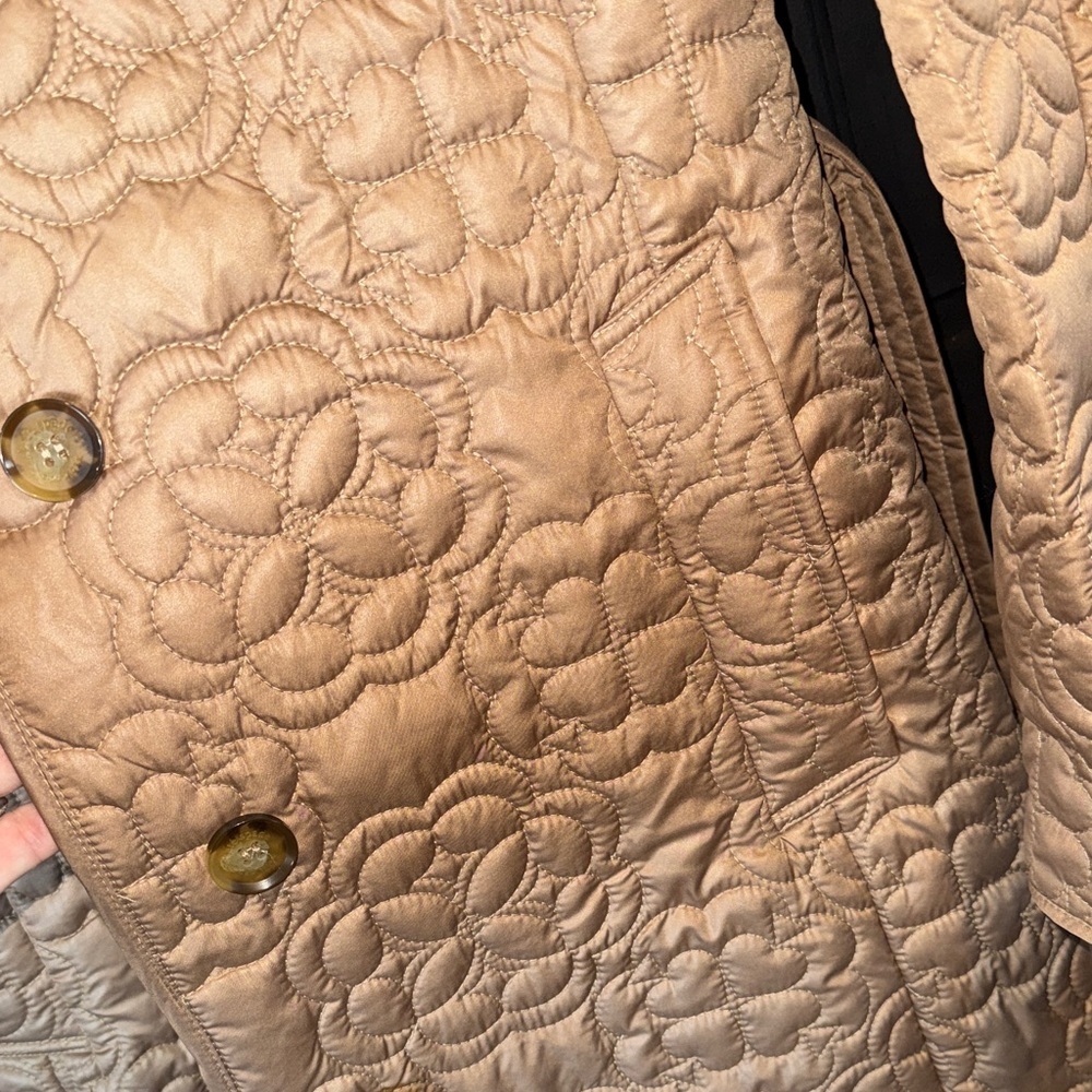 Kate Spade Tan Quilted Coat - Picture 2 of 6